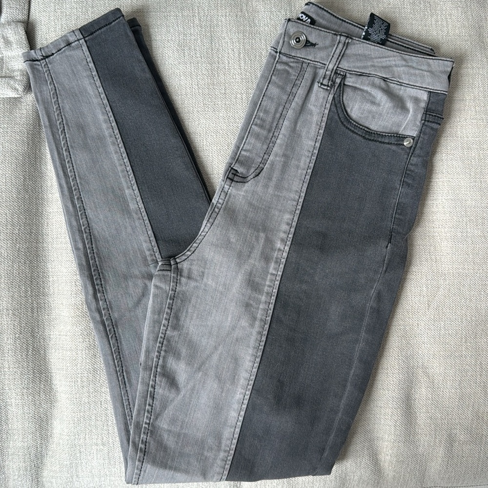 Two-Tone Gray Women's Jeans